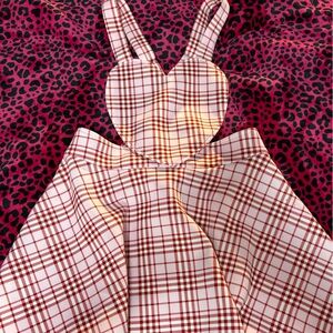 Chic Plaid Halter Dress